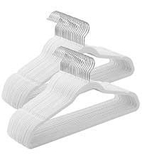 Grucce In Velluto Bianco HOUSE DAY, 41,9 Cm, Confezione Da 60, Con Ganci Oro Rosa, Antiscivolo E Salvaspazio