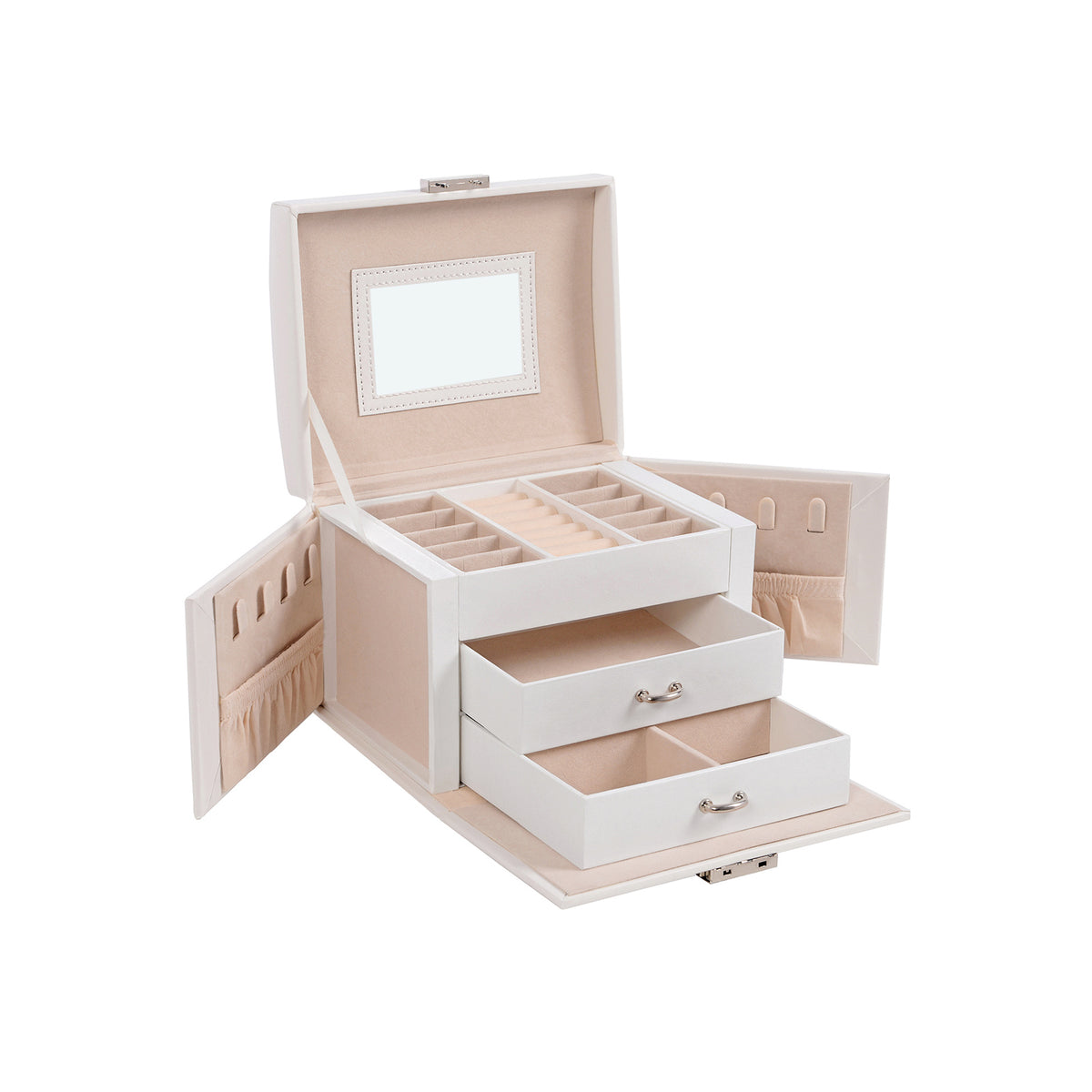 Portagioie da viaggio, mini portagioie, portaorecchini portatile in pelle PU, set da 6, rosa | Leroy Merlin