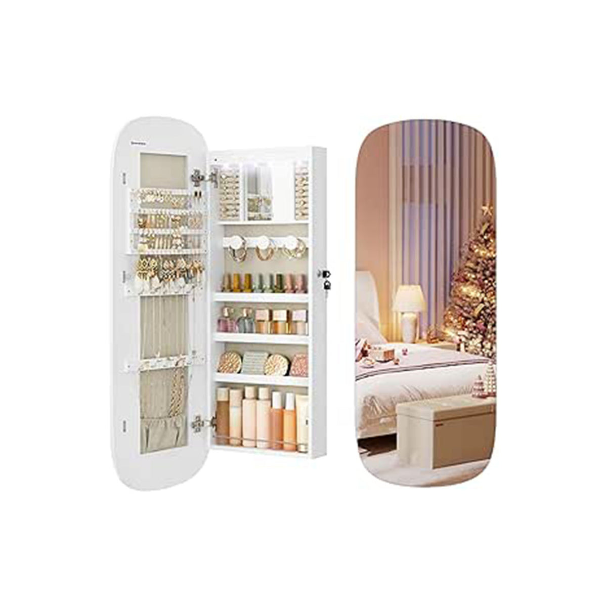 Portagioie con specchio in metallo dorato MIA | Maisons du Monde