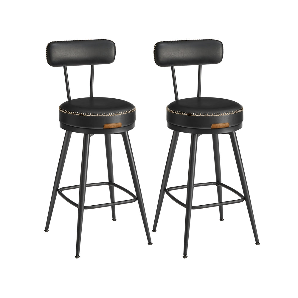 VASAGLE Sedie da Bar, Set di 2 Sgabelli da Bar, Regolabile in Altezza, Girevole a 360°, Sedia da Cucina, con Schienale, Poggiapiedi, in Acciaio, per Bancone, Sala da Pranzo, Bianco Crema LJB110W01 VASAGLE Sedie da Bar, Set di 2 Sgabelli da Bar, Regolabile in Altezza, Girevole a 360°, Sedia da Cucina, con Schienale, Poggiapiedi, in Acciaio, per Bancone, Sala da Pranzo, Bianco Crema LJB110W01