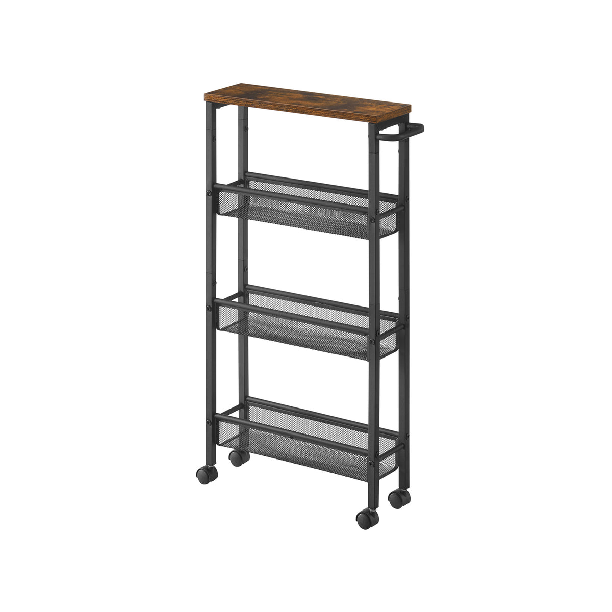 Carrello Portaoggetti Stretto A 4 Ripiani In Legno Ingegnerizzato Nero Comfortxl 94911272 Carrello Portaoggetti Stretto A 4 Ripiani In Legno Ingegnerizzato Nero Comfortxl 94911272