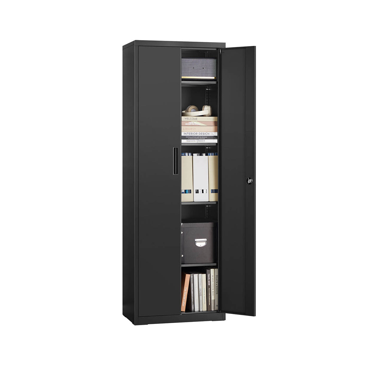 Libreria a 5 Ripiani 159 x 80 x 23,5 cm Scaffale in Design Moderno Mobile Divisorio Portaoggetti / Organizzatore per Soggiorno - Bianco