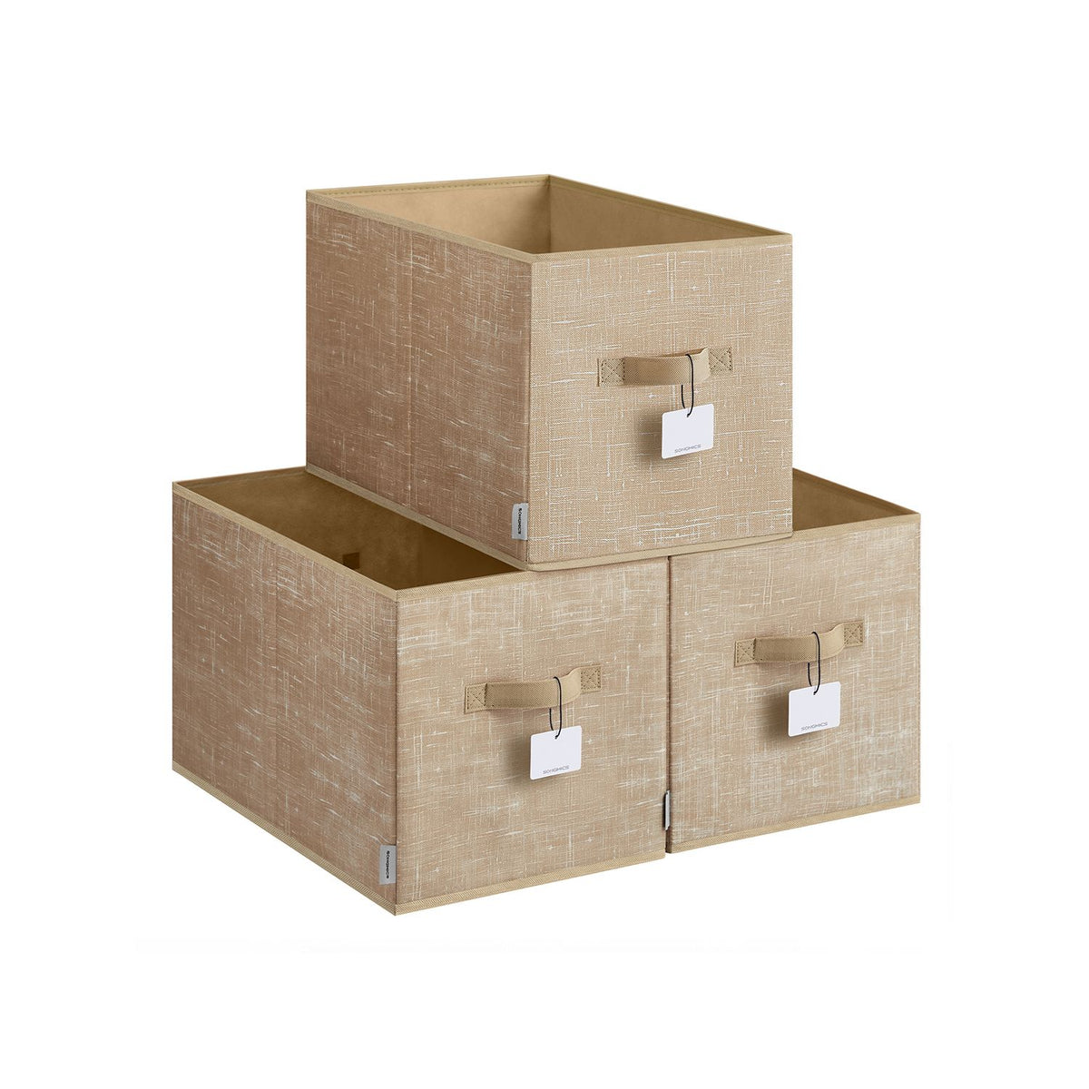 Maison Exclusive - Scatole Portaoggetti 10pz Bianche 32x32x32 Cm Tessuto 88681632 - Foto 3