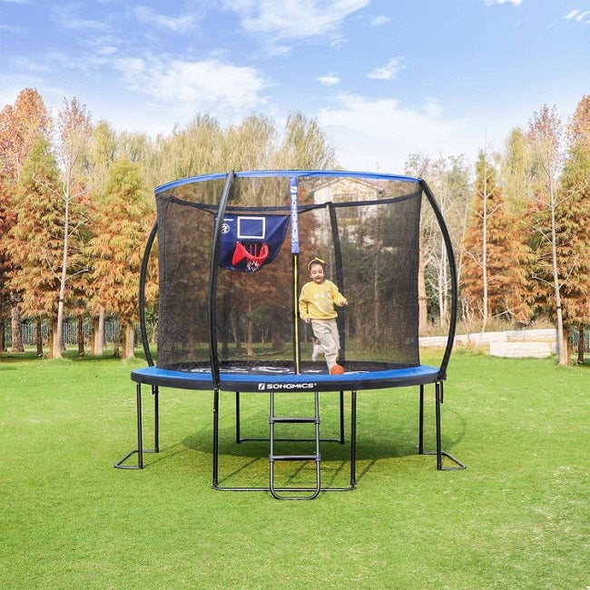 SONGMICS Mini Trampolino Fitness Da 101 Cm Con Corrimano Regolabile – Pieghevole, Carico Max 120 Kg, Include Bande Elastiche - 2