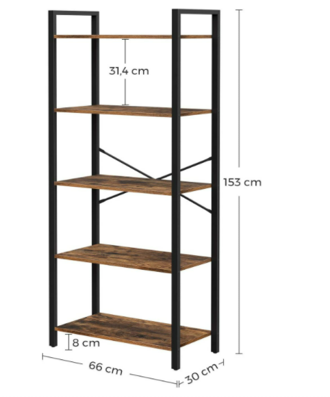 Scaffale Portaoggetti a 5 Ripiani