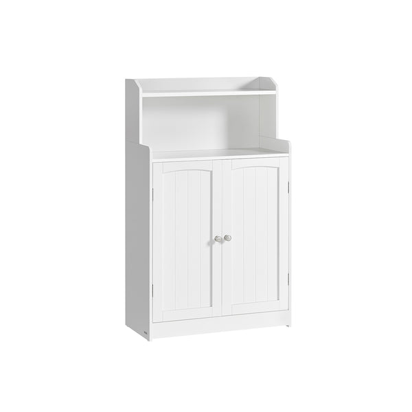 Mobile Bagno con 2 Ante e 2 Ripiani Regolabili 30 x 60 x 100 cm Bianco Nuvola