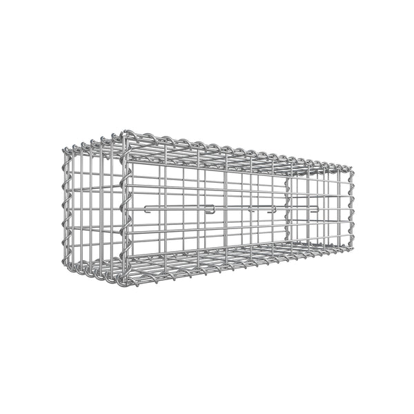 Gabbione Metallico Divisorio da Parete per Decorazioni da Giardino 100×30×30 cm
