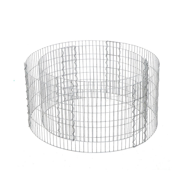 Gabbione Rotondo Metallico per Pietre con Maglie Fitte Deco Giardino Aiuole