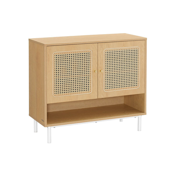 Mobile Scarpiera Ingresso a 3 Ripiani con Ripiano Regolabile Beige Rovere