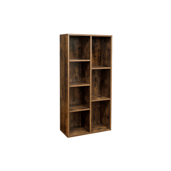 Libreria Scaffale a cubi per Bambini con 7 Scomparti Divisorio Marrone Rustiue