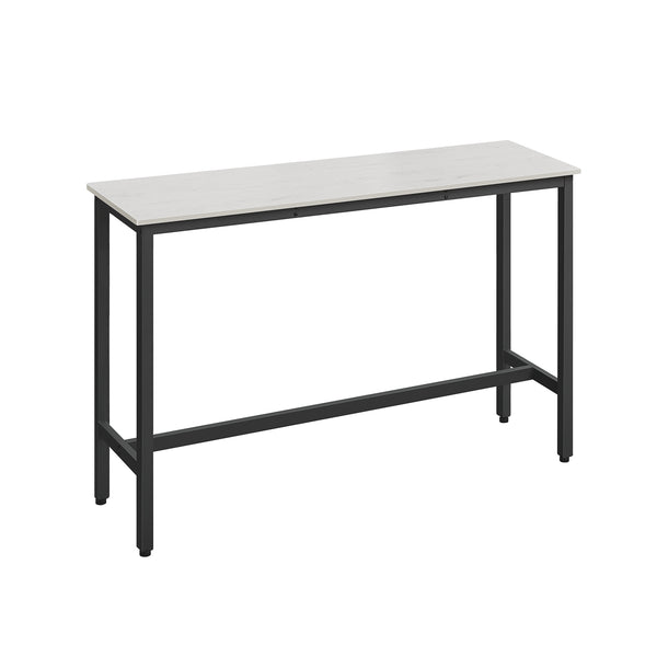 Tavolo da Pranzo Telaio in Metallo Bianco Vintage e Nero Inchiostro