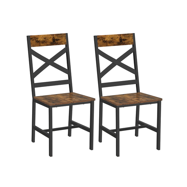 Set di 2 Sedie da Cucina con Schienale