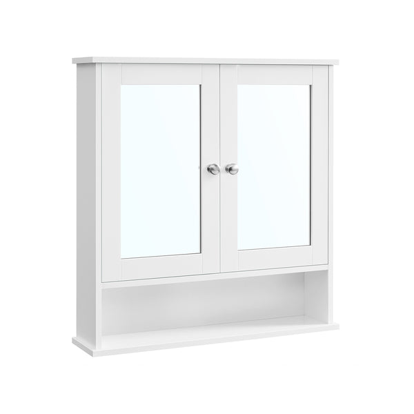 Armadio da Bagno Specchiera Bianco