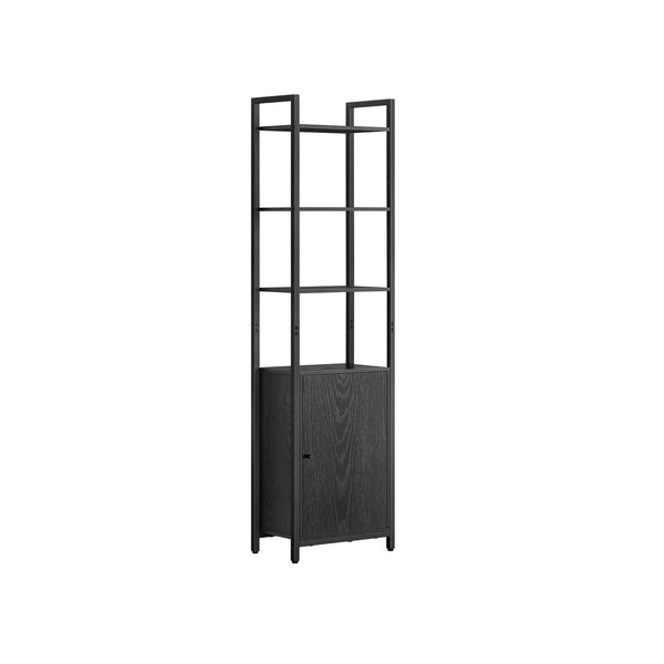 Scaffale a 6 Ripiani 24 x 40 x 159,5 cm Nero Ebano e Nero Inchiostro