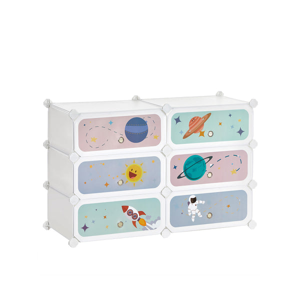 Scarpiera a 6 Scomparti per Bambini Bianco