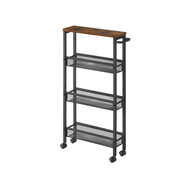 Carrello Stretto a 4 Ripiani per Cucina