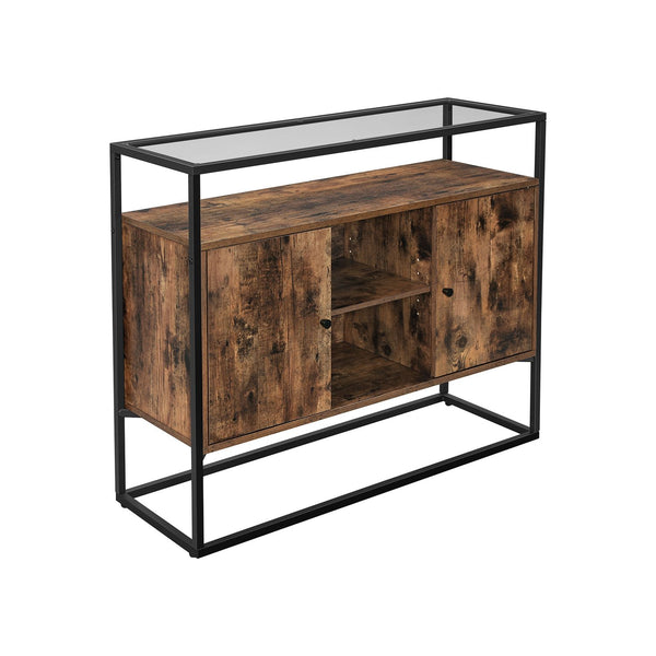 Tavolo Consolle con Scomparti Aperti e Chiusi