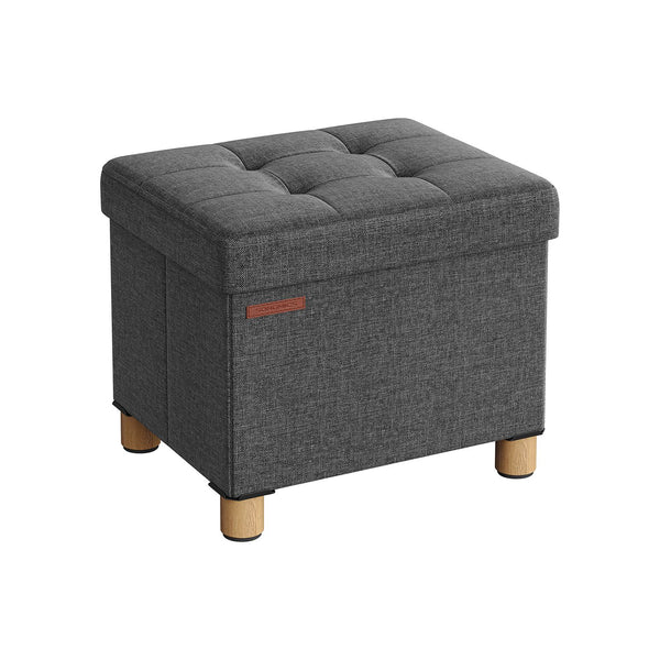Pouf Contenitore Cassapanca 32 x 40 x 33,5 cm Grigio Scuro