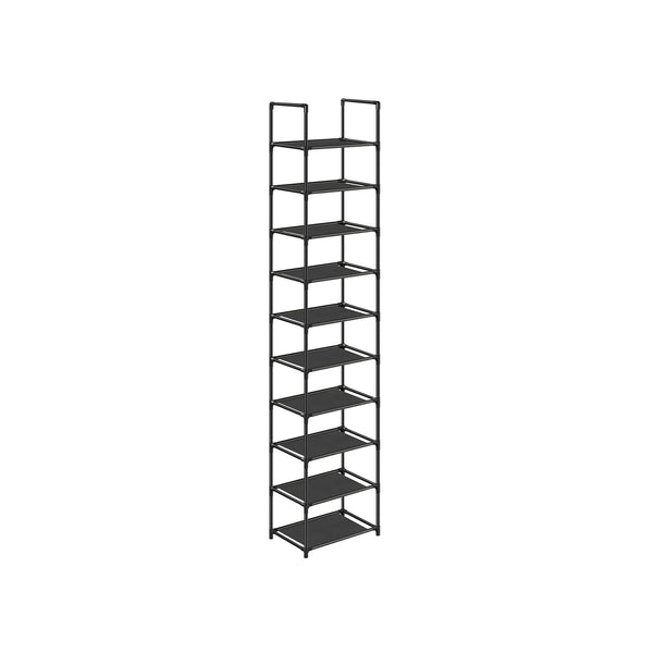 Scarpiera a 10 Scaffale Portascarpe Ripiani Nero