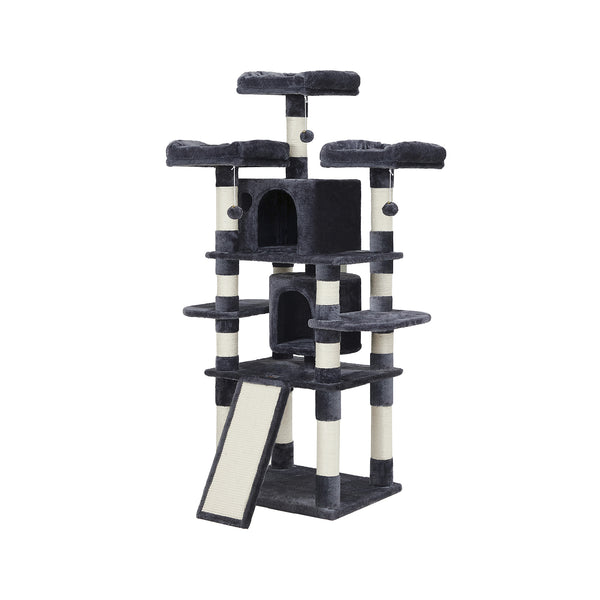 Albero Tiragraffi per Gatti 170 cm Grigio Fumo