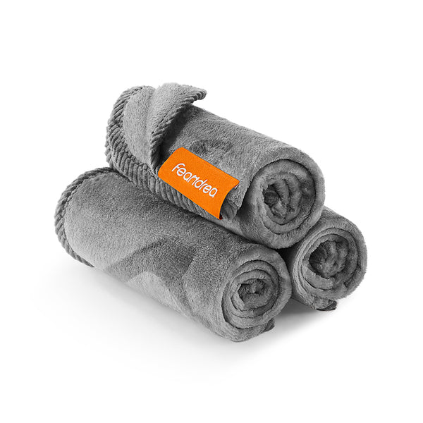 Coperta di 3 Pezzi XS per Gatti Piccoli Copridivano in Flanella Grigio Ardesia