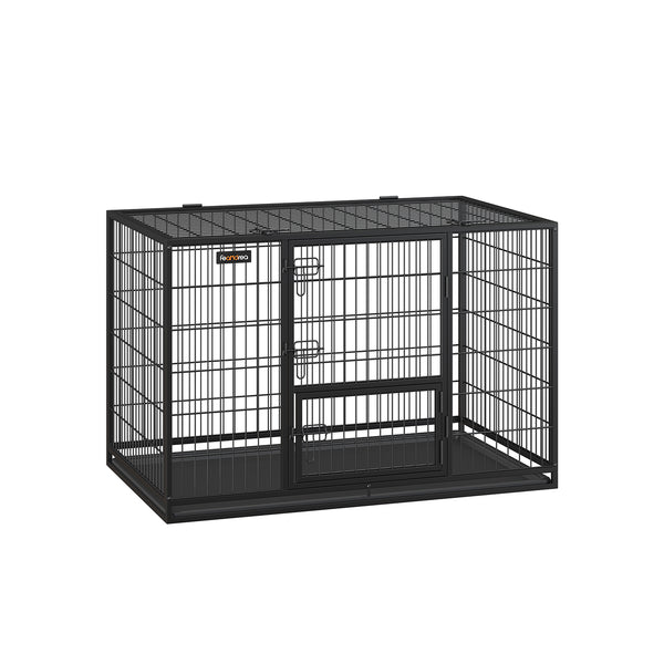 Gabbia per Cani 122 x 74,5 x 80,5 cm Nero