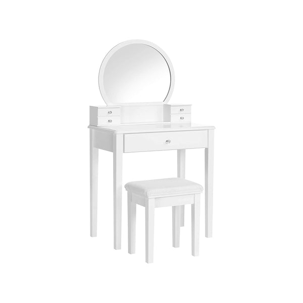 Tavolo con Toeletta con Specchio Bianco