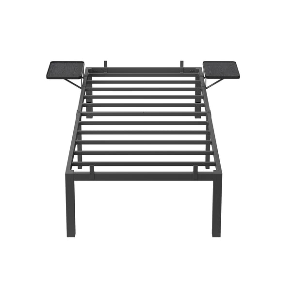 Struttura Letto Singolo in Metallo 90 x 190 cm Nero