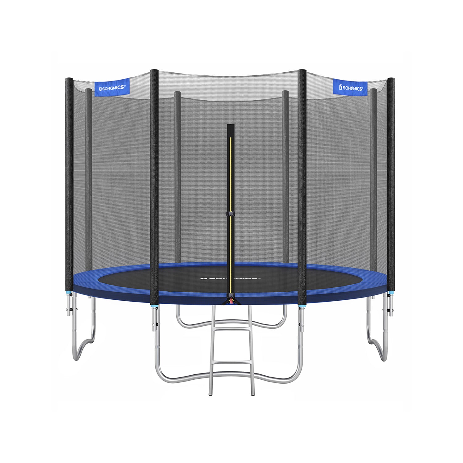 Trampolino Elastico 8 Piedi con Rete di Recinto Tappeto Protettivo Certificato