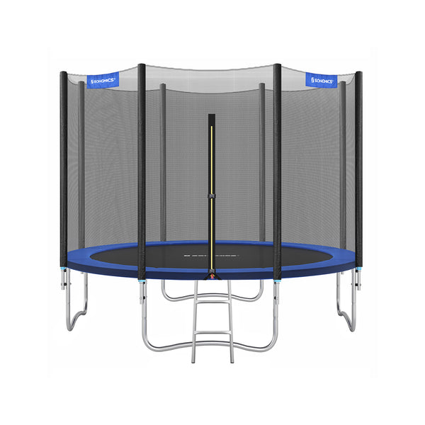 Trampolino Elastico 8 Piedi con Rete di Recinto Tappeto Protettivo Certificato