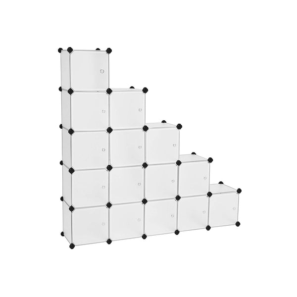 Scaffale Portaoggetti con 16 Cubi