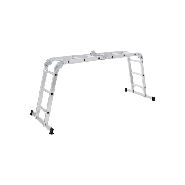 Scala Multiuso in Alluminio Pieghevole 4 x 3 Gradini Regge fino a 150 kg Argento